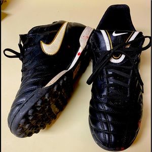 Indoor soccer shoes.